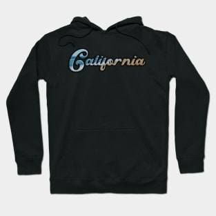 California Dreaming Word Art Letters with the beach ocean and sand Hoodie